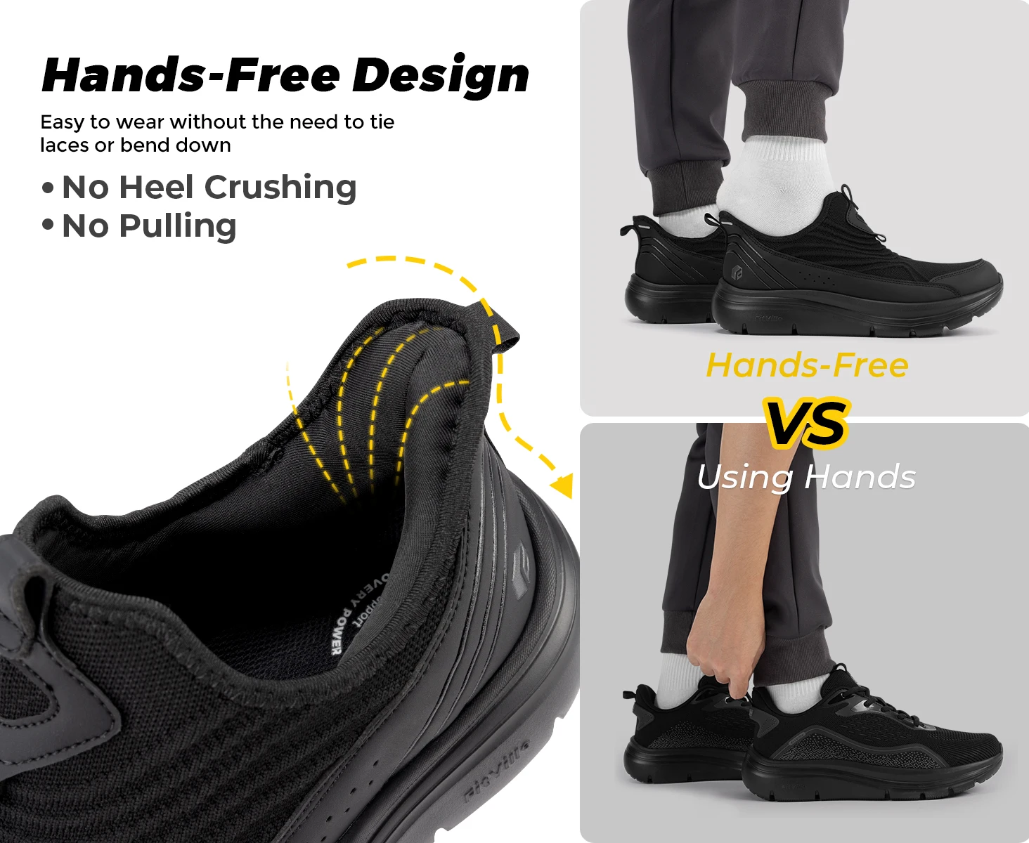 FitVille Men's Soes Extra Wide Slip-On Walking Shoes for Men Orthopedic Casual Sneakers with Arch Support for Plantar Fasciitis