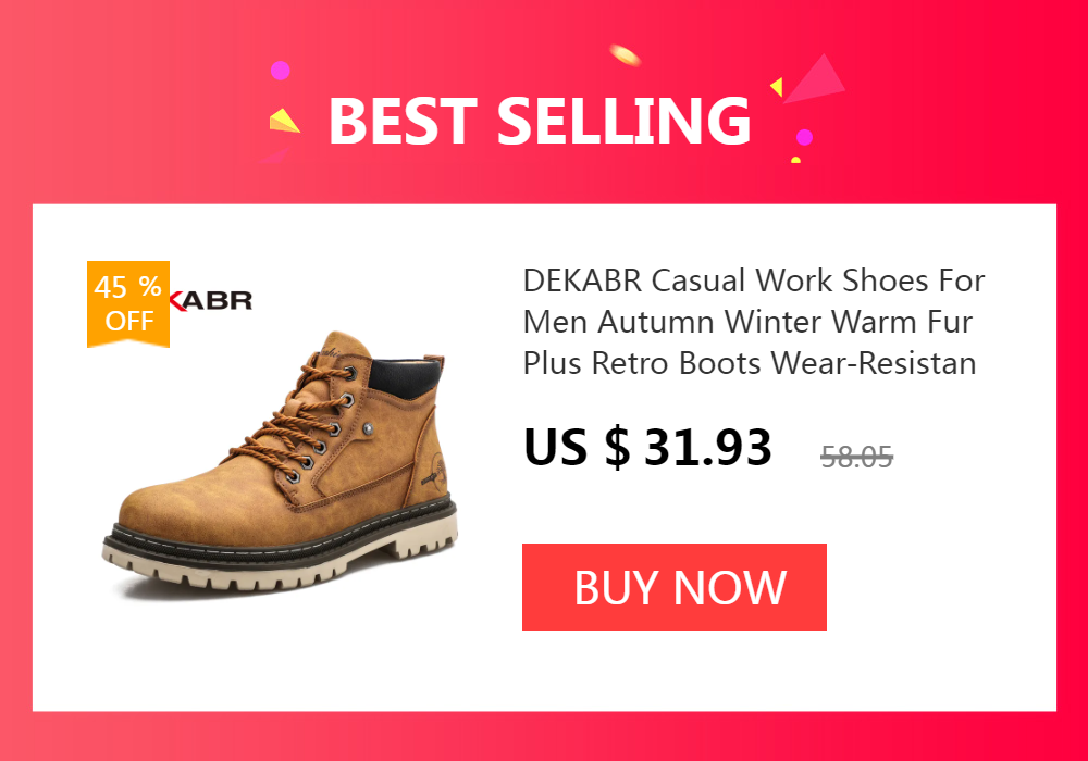 DEKABR Winter Warm Men Boots Genuine Leather Fur Plus Men Snow Boots Handmade Waterproof Working Ankle Boots High Top Men Shoes