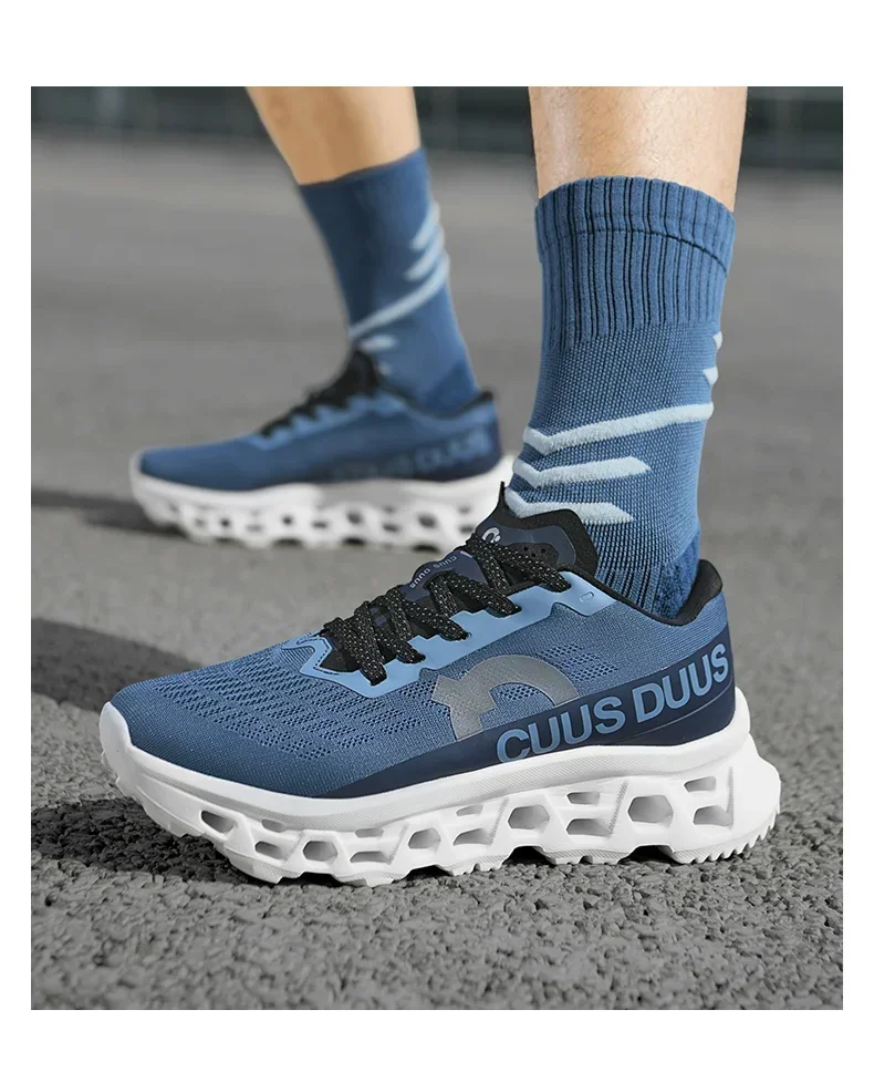 2026Male Cushioning Sneakers NonSlip Casual Sports Shoes Lightweight Men's Walking Running Shoes Hhollow Design Large Size 39-45
