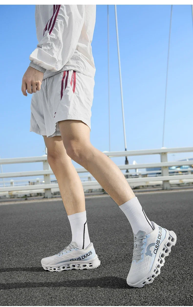2026Male Cushioning Sneakers NonSlip Casual Sports Shoes Lightweight Men's Walking Running Shoes Hhollow Design Large Size 39-45
