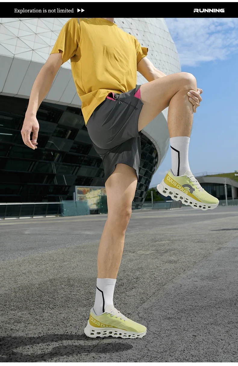 2026Male Cushioning Sneakers NonSlip Casual Sports Shoes Lightweight Men's Walking Running Shoes Hhollow Design Large Size 39-45