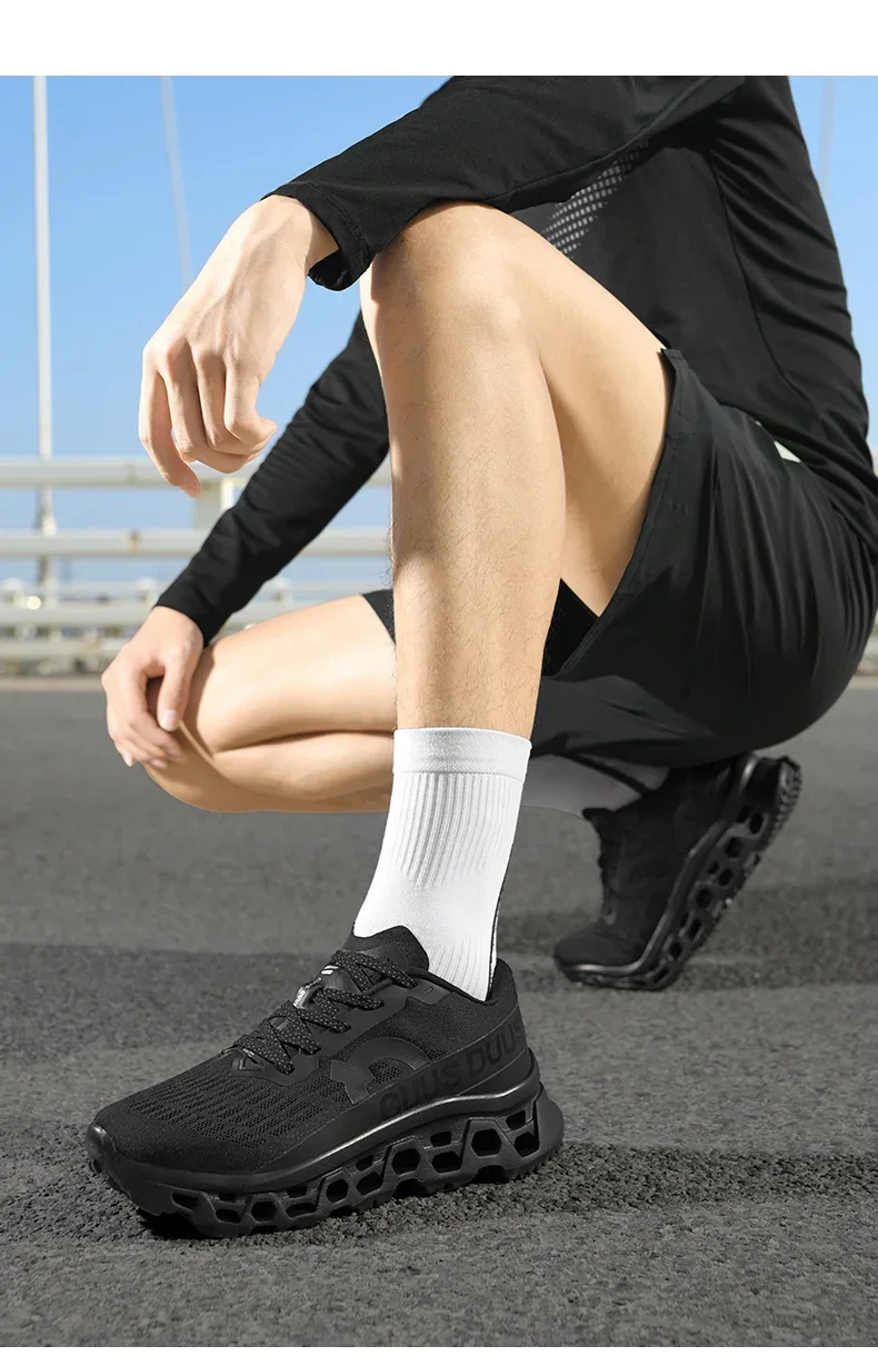 2026Male Cushioning Sneakers NonSlip Casual Sports Shoes Lightweight Men's Walking Running Shoes Hhollow Design Large Size 39-45