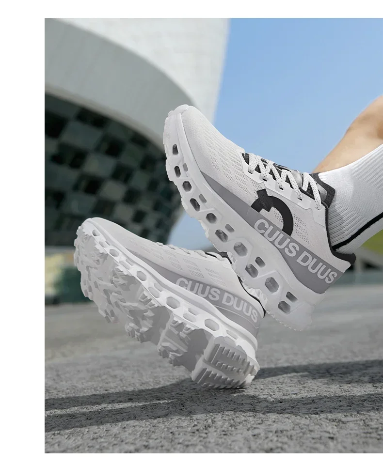 2026Male Cushioning Sneakers NonSlip Casual Sports Shoes Lightweight Men's Walking Running Shoes Hhollow Design Large Size 39-45