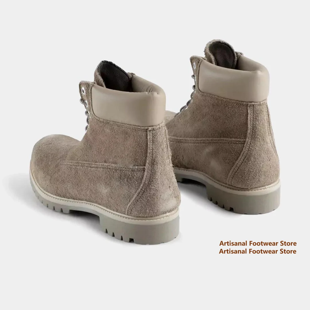 High-Top Big Toe Motorcycle Boots Men's Boots Lace-Up Trendy Outdoor Hiking Boots Designer Handmade Height Increased Men Boots