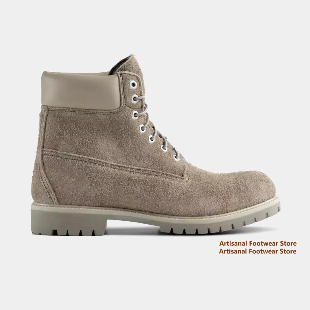 High-Top Big Toe Motorcycle Boots Men's Boots Lace-Up Trendy Outdoor Hiking Boots Designer Handmade Height Increased Men Boots
