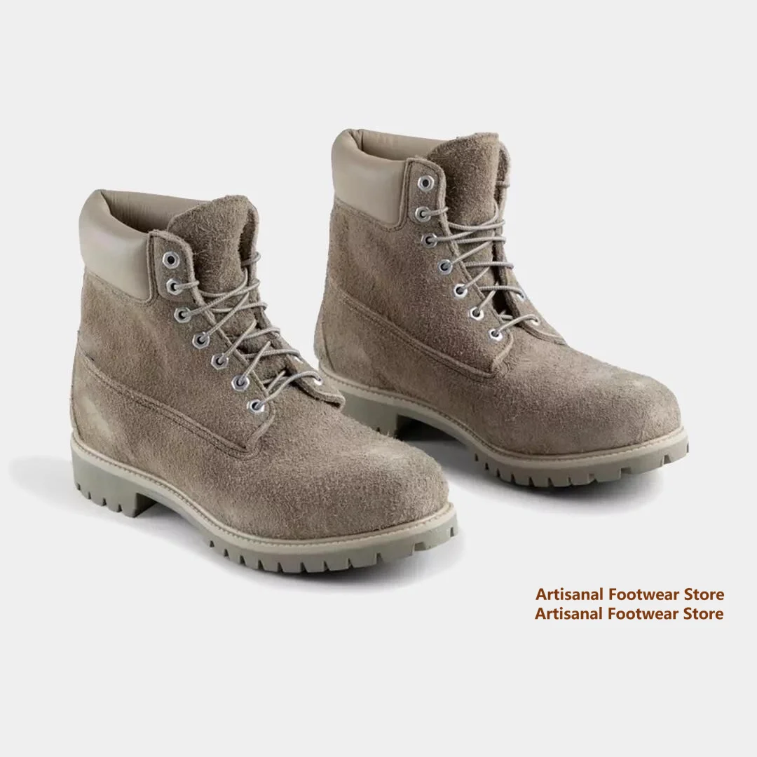 High-Top Big Toe Motorcycle Boots Men's Boots Lace-Up Trendy Outdoor Hiking Boots Designer Handmade Height Increased Men Boots