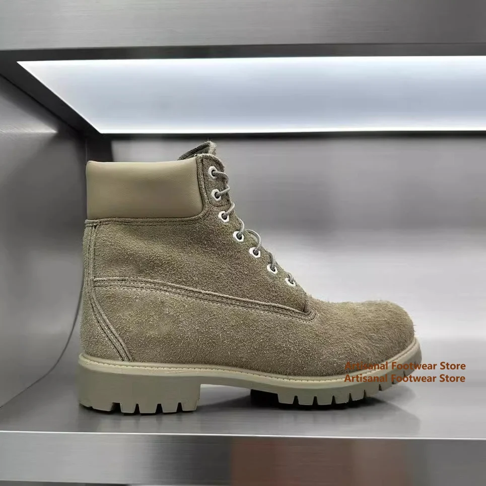 High-Top Big Toe Motorcycle Boots Men's Boots Lace-Up Trendy Outdoor Hiking Boots Designer Handmade Height Increased Men Boots