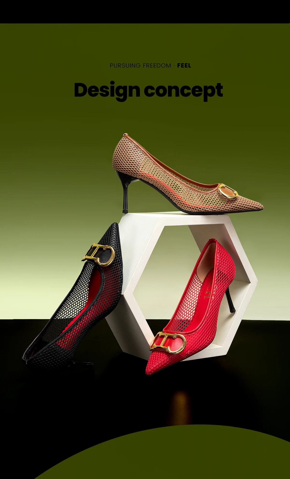 C-H High Heels Red 2026 Spring New Hollow Business Women's Shoes 7cm Red Evening Shoes net
