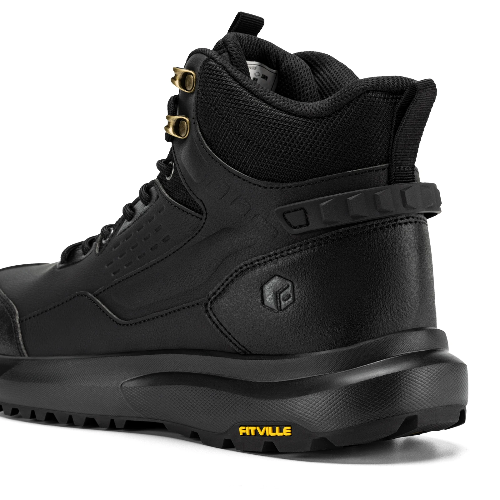 FitVille Men's Boots Water Resistant Extra Wide Toe High-top Hiking Shoes for Men Non-Slip Outdoor Tactical Combat Military Boot