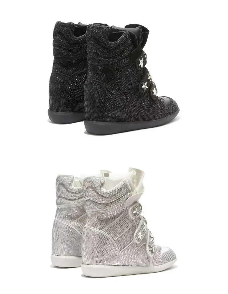 Fashion Shoes for Women High Quality Luxury Rhinestone Ankle Boots Designer Casual Sneakers Women Trendy Shoes Zapatos De Mujer
