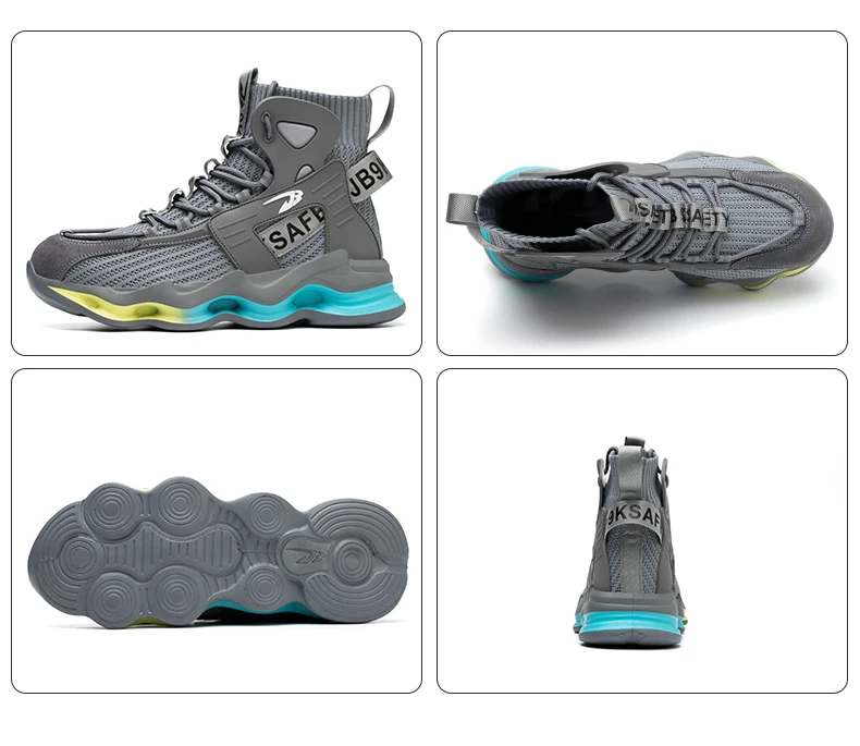 Fashion Work Boots Men Designer New Safety Shoes Men European Standard Steel Toe Shoes Anti-smash Anti-stab Indestructible Shoes