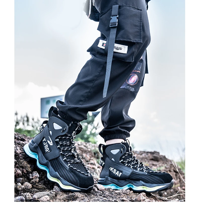 Fashion Work Boots Men Designer New Safety Shoes Men European Standard Steel Toe Shoes Anti-smash Anti-stab Indestructible Shoes
