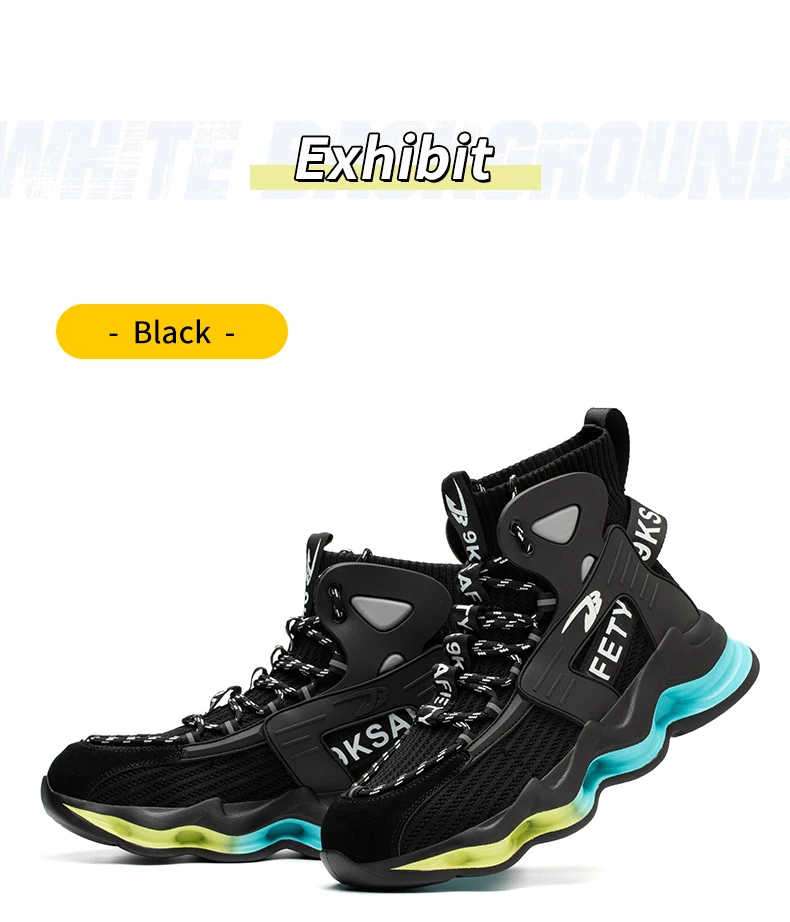 Fashion Work Boots Men Designer New Safety Shoes Men European Standard Steel Toe Shoes Anti-smash Anti-stab Indestructible Shoes