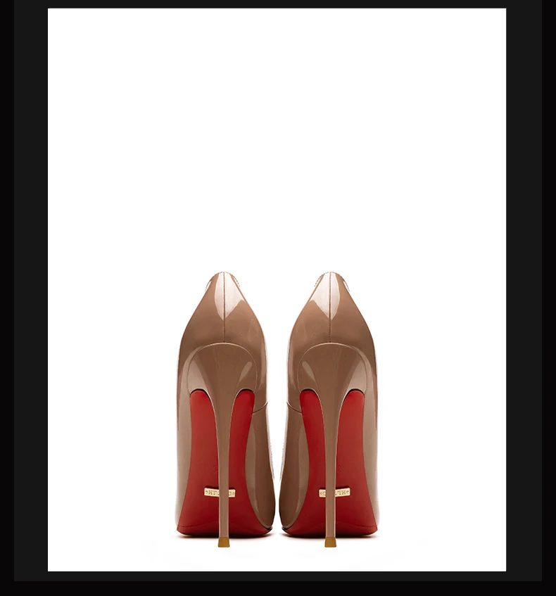 Woman Shoes 2025 Luxury Brand Red Sole Pumps Red Bottom Pointed Toe Designer High Heels Party Elegant Fashion Ladies Shoes 12cm