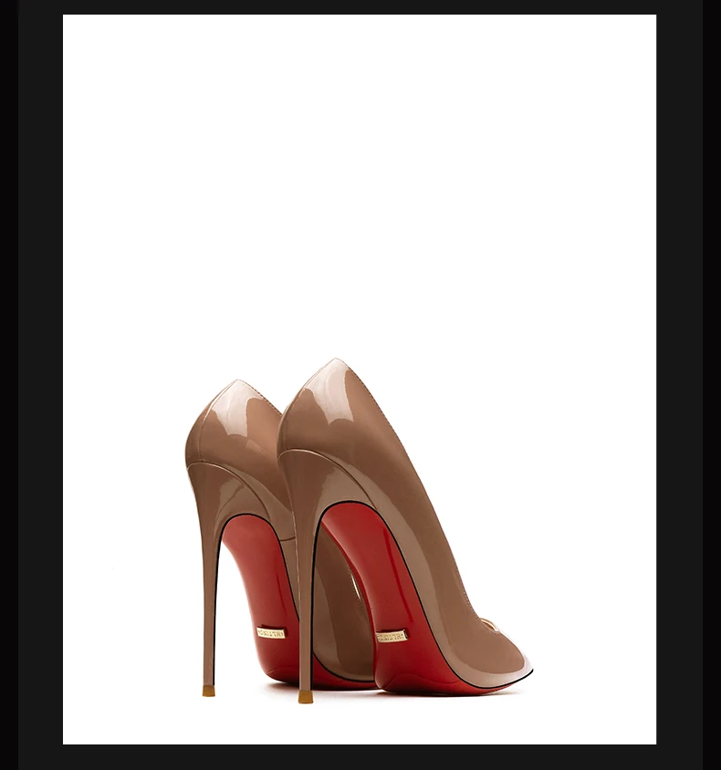 Woman Shoes 2025 Luxury Brand Red Sole Pumps Red Bottom Pointed Toe Designer High Heels Party Elegant Fashion Ladies Shoes 12cm