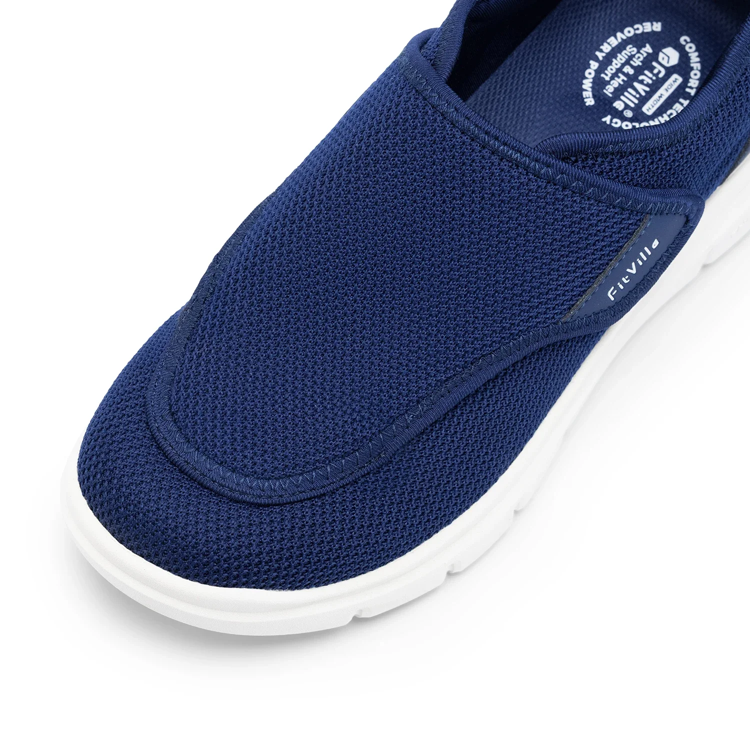 FitVille Extra Wide 2E Men'S Diabetic Shoes For Elder Orthopedics Feet Swollen Adjustable Walking Shoe Elderly Foot Pain Relief