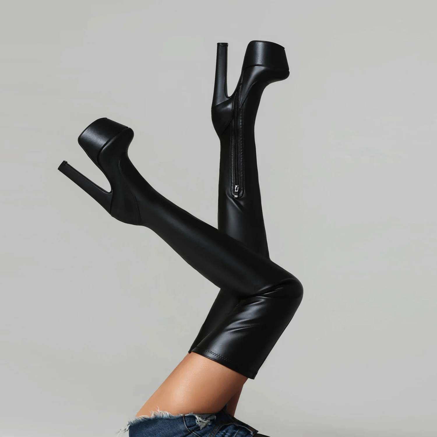 Autumn and Winter New Styles Fashion Nightclubs Sexy Style Runway Show Over the Knee Ultra-high Heel Women's Boots High 17cm