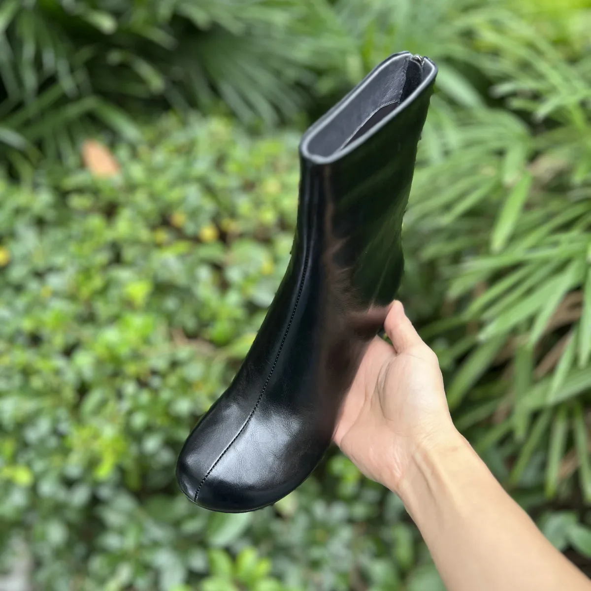 QUTAA Fashion Cow Leather Women Ankle Boots Autumn Shoes Winter Lady High Heel Zipper Round Toe Sexy Dress Short Boots 34-42