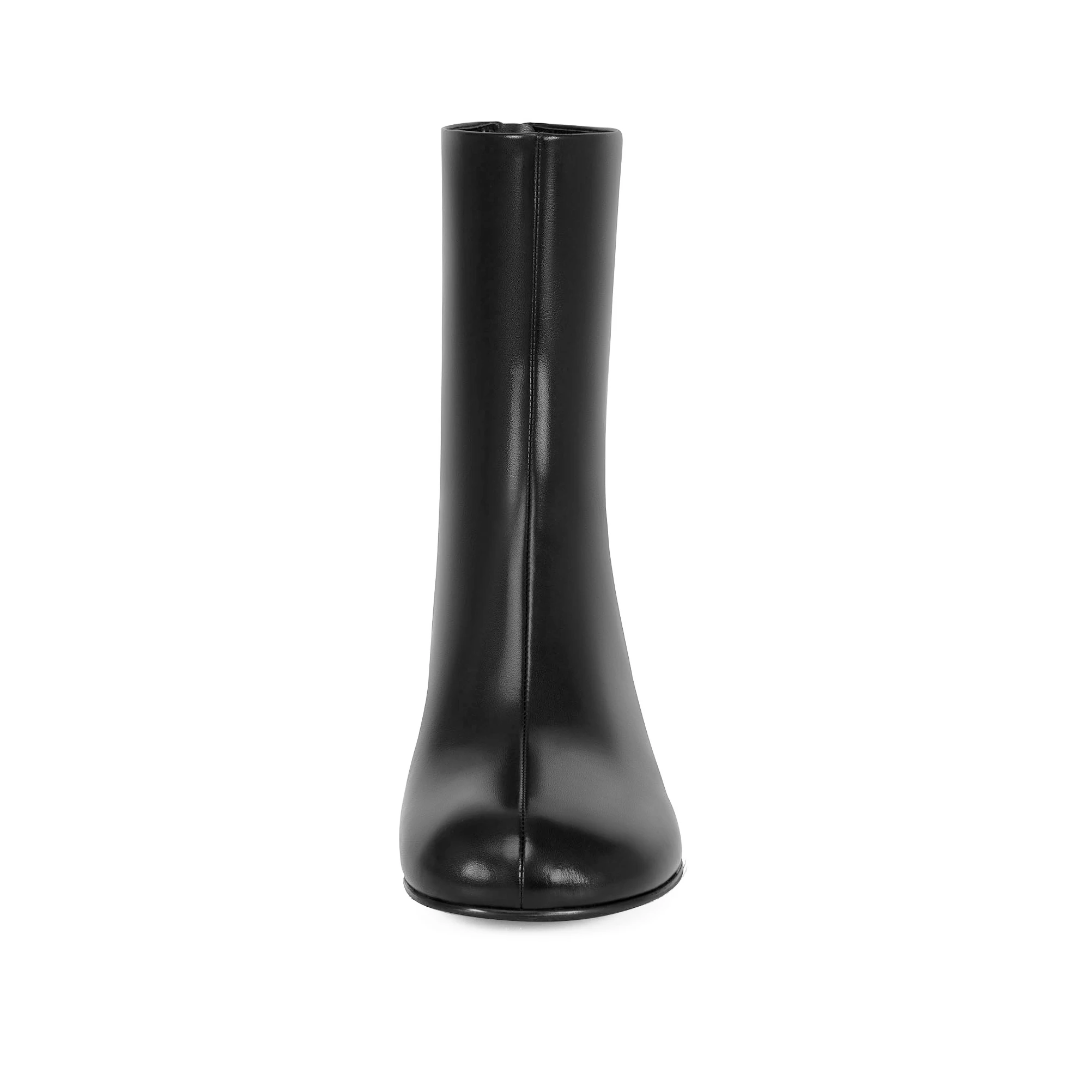 QUTAA Fashion Cow Leather Women Ankle Boots Autumn Shoes Winter Lady High Heel Zipper Round Toe Sexy Dress Short Boots 34-42