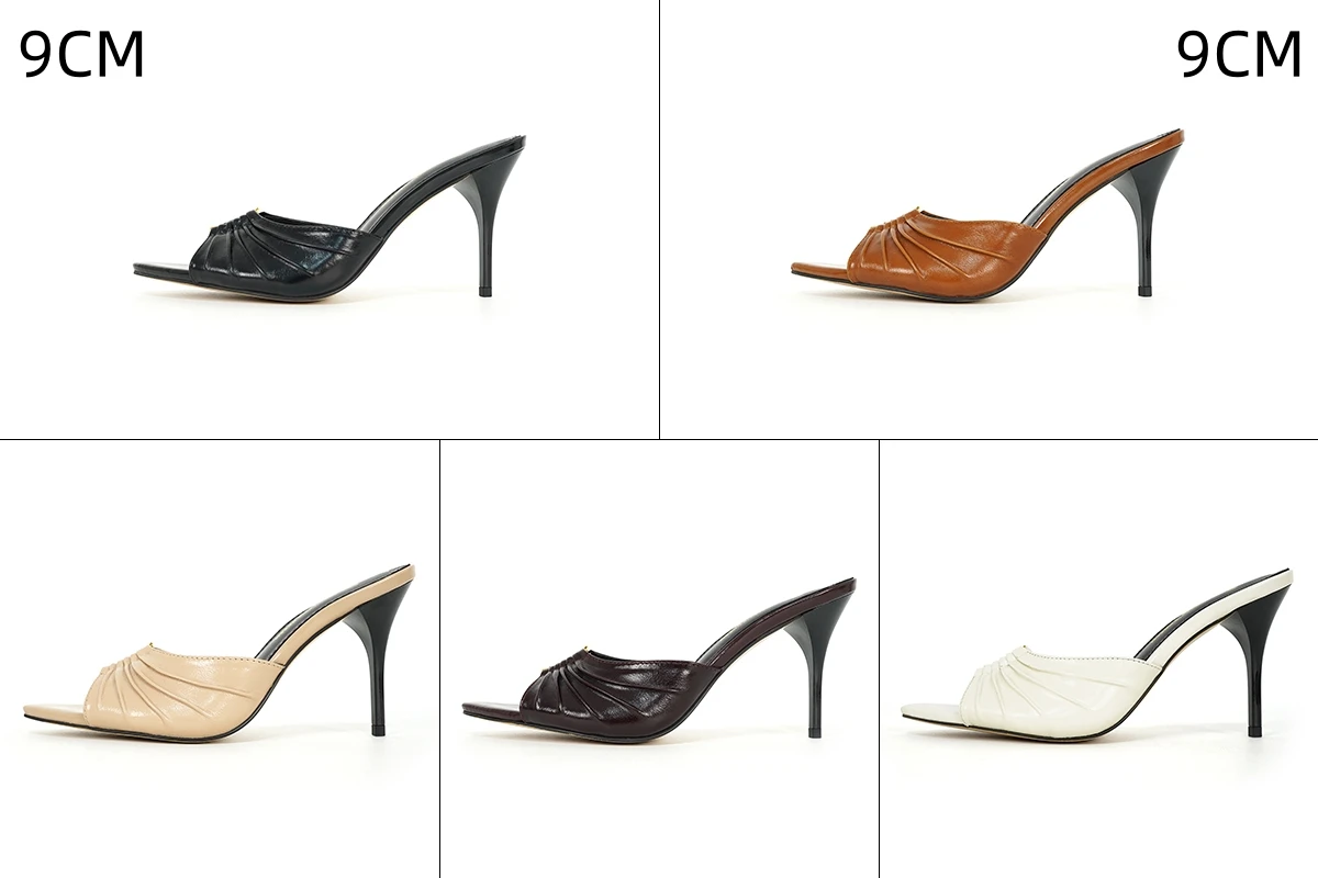 Ladies' High Heels and Slippers, Pointed Design, Metal Decoration, Slim Heel, Suitable for Women to Wear, Fashionable Style, Sum