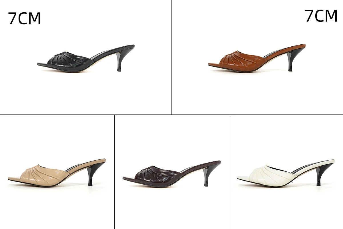 Ladies' High Heels and Slippers, Pointed Design, Metal Decoration, Slim Heel, Suitable for Women to Wear, Fashionable Style, Sum