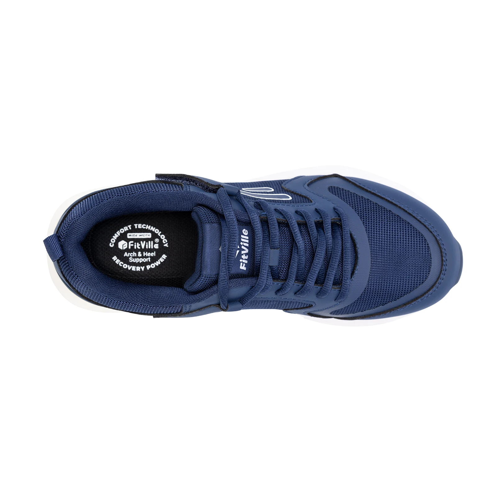 FitVille Men Walking Shoes Extra Wide Diabetic-Friendly Male Sneakers with Arch Support Cushioning Sports Running Shoes for Men