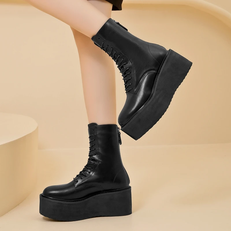 AIYUQI Women's Snow Boots 2026 New Thick-soled Non-slip Women Short Boots Large Size Warm Female Winter Shoes Ankle Boots