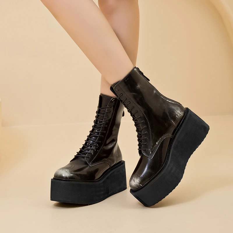 AIYUQI Women's Snow Boots 2026 New Thick-soled Non-slip Women Short Boots Large Size Warm Female Winter Shoes Ankle Boots