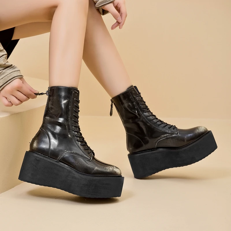 AIYUQI Women's Snow Boots 2026 New Thick-soled Non-slip Women Short Boots Large Size Warm Female Winter Shoes Ankle Boots