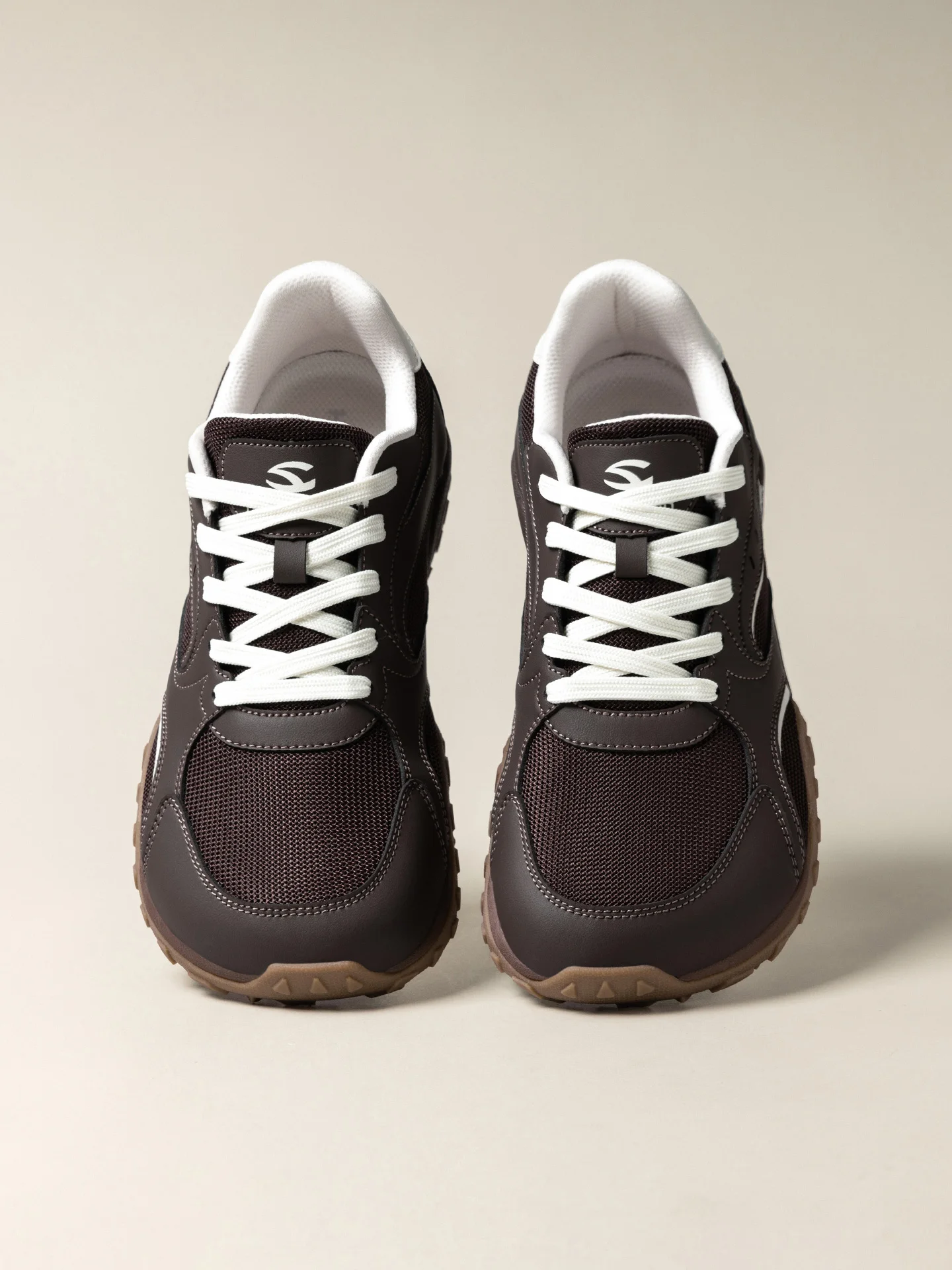 HOBIBEAR Unisex Wide Toe Hiking Sneakers Lace-Up Walking Shoes Outdoor Travel Artificial Leather Mesh Minimalist Sneakers