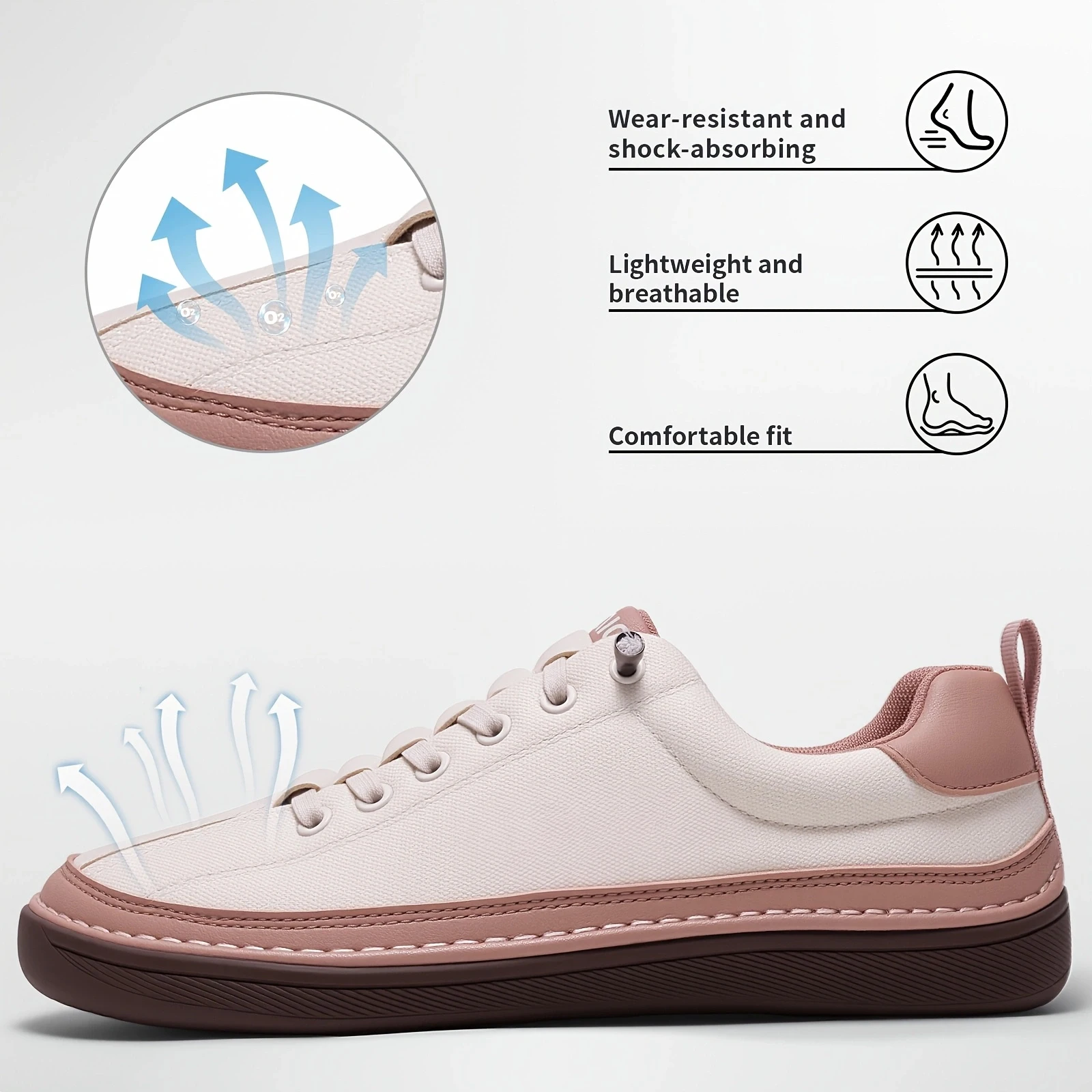 Women's Wide Top Minimalist Barefoot Sneakers - Featuring A Wide Toe Sole And Low Cut Lace Up Walking Shoes, Wide Last Shoes, Cushioning, Lightweight And Breathable, Suitable for Fitness, Yoga Steps, And Daily Work. Couple Shoes.damen Schuhe