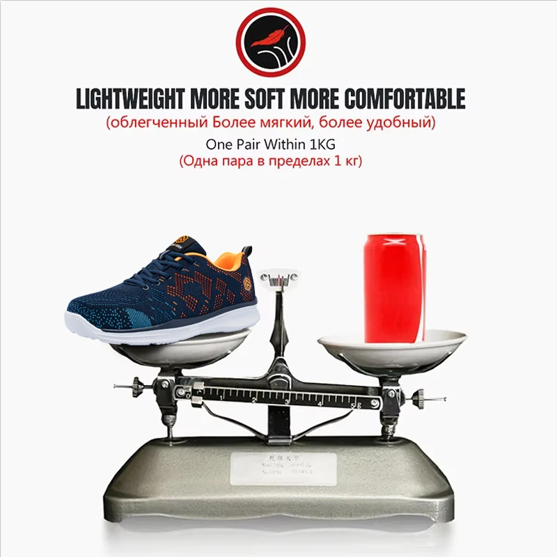 LARNMERN Safety Shoes for Work Men Steel Toe Construction Sneakers Boots Puncture Proof Anti-slip Women Shoes