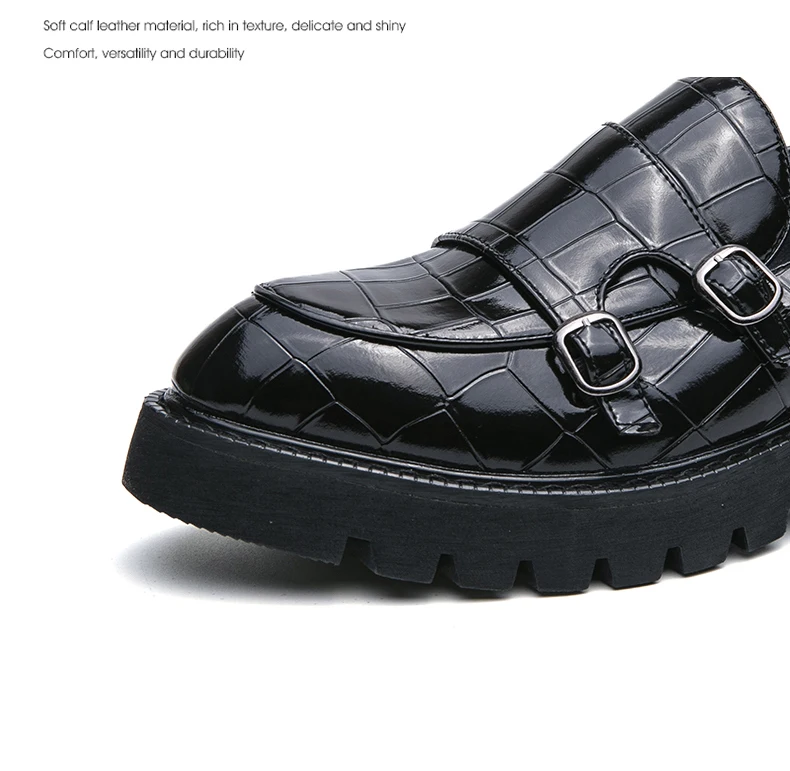 Platform Loafers Men Classic Casual Leather Shoes Men Dress Wedding Casual Business Shoes For Men Party Social Office Loafers