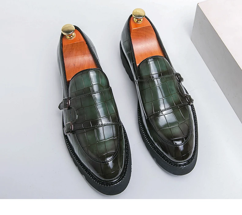 Platform Loafers Men Classic Casual Leather Shoes Men Dress Wedding Casual Business Shoes For Men Party Social Office Loafers