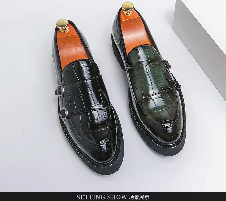 Platform Loafers Men Classic Casual Leather Shoes Men Dress Wedding Casual Business Shoes For Men Party Social Office Loafers