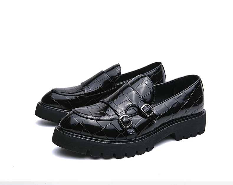 Platform Loafers Men Classic Casual Leather Shoes Men Dress Wedding Casual Business Shoes For Men Party Social Office Loafers