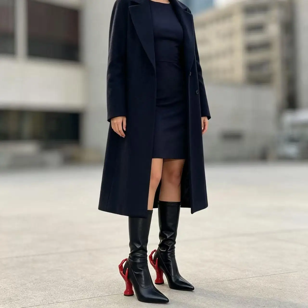New Spring/Autumn Women's Finger Weird Heels Mid-Calf Boots Pointed Toe Slip On Fashion Sexy Elastic Mid-Calf Boots For Women