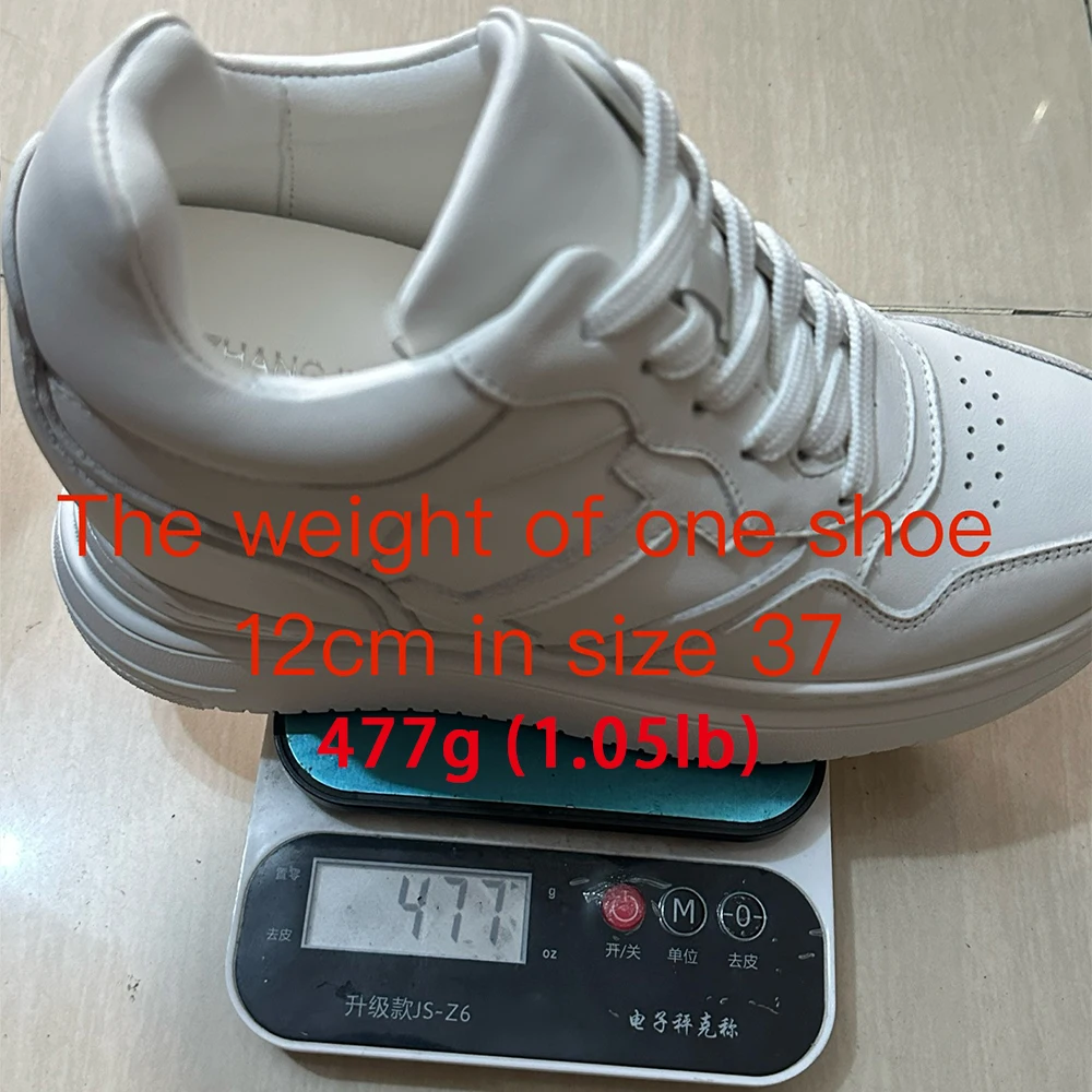 12cm Platform Elevator Sneakers Women Casual White Shoes Genuine Leather 8cm Height Increasing Shoes Female Summer Mesh Sneakers