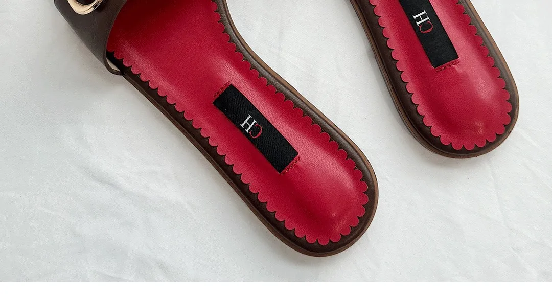 CH 2025 Summer New Women's Leisure Sandals Women's Slippers Simple Solid Colour Design Daily Style Fashion Women's Slippers