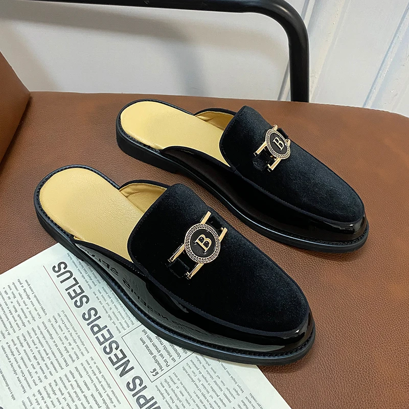 New Black Mens Sandals Dress Shoes Business Men Summer Sandals Free Shipping Men Shoes