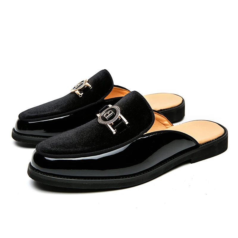 New Black Mens Sandals Dress Shoes Business Men Summer Sandals Free Shipping Men Shoes