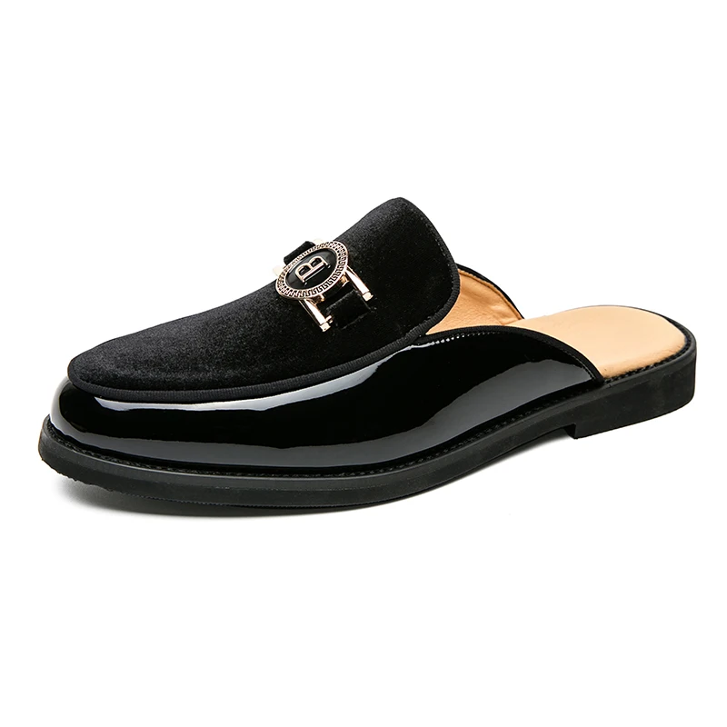 New Black Mens Sandals Dress Shoes Business Men Summer Sandals Free Shipping Men Shoes