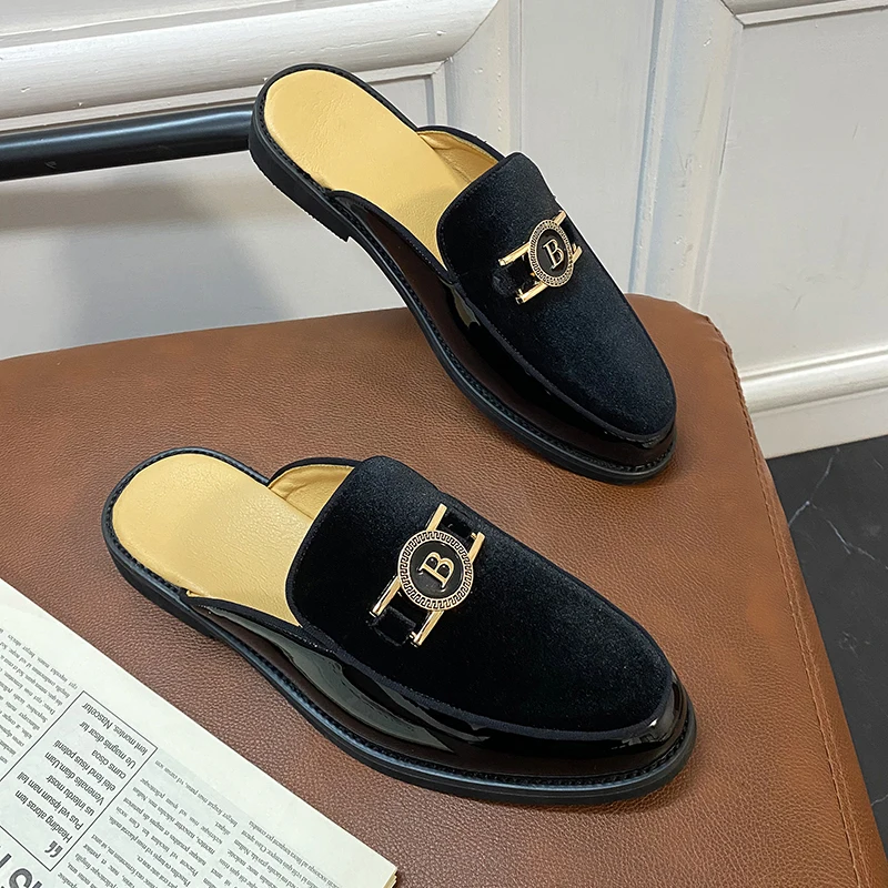 New Black Mens Sandals Dress Shoes Business Men Summer Sandals Free Shipping Men Shoes