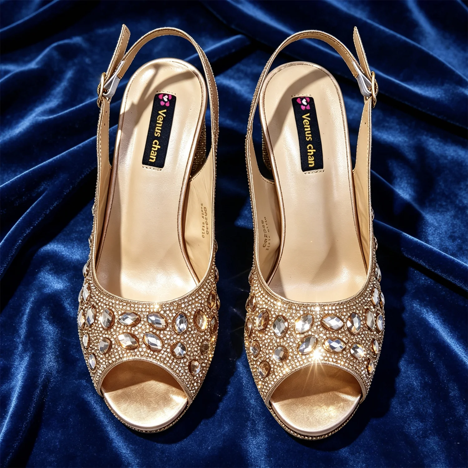 2026 INS Italian Design Silver Rhinestone Peep Toe Women's Bigger Size High Heels Matching Bag Set Ideal for Parties & Weddings