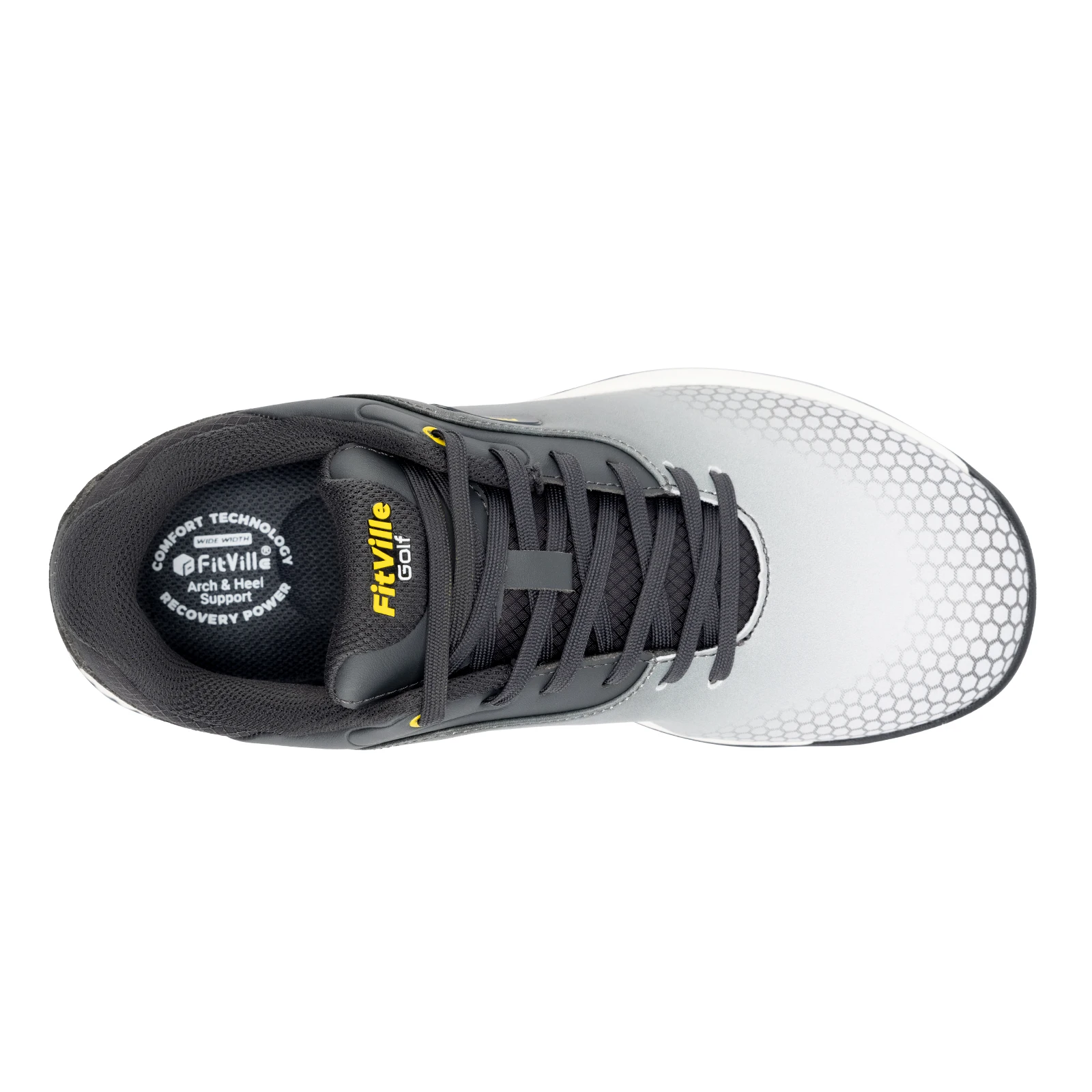 FitVille Wide Men's Golf Shoes Non-Slip Wear-Resistant Comfortable Pickleball Sports Shoes Suitable for Swollen Feet Relieve Toe