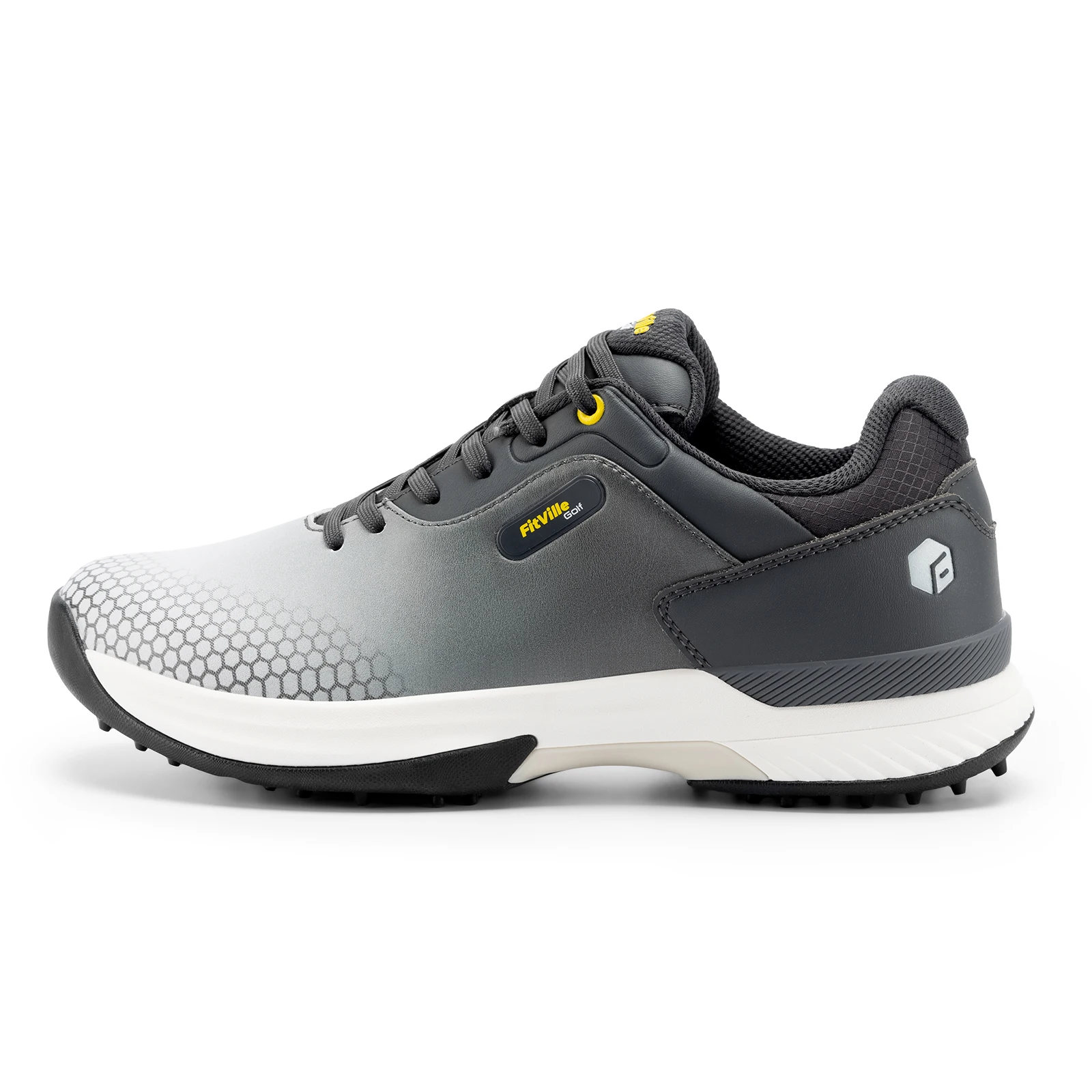 FitVille Wide Men's Golf Shoes Non-Slip Wear-Resistant Comfortable Pickleball Sports Shoes Suitable for Swollen Feet Relieve Toe