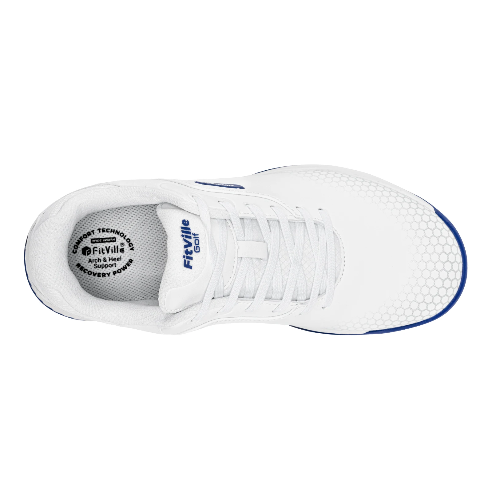 FitVille Wide Men's Golf Shoes Non-Slip Wear-Resistant Comfortable Pickleball Sports Shoes Suitable for Swollen Feet Relieve Toe