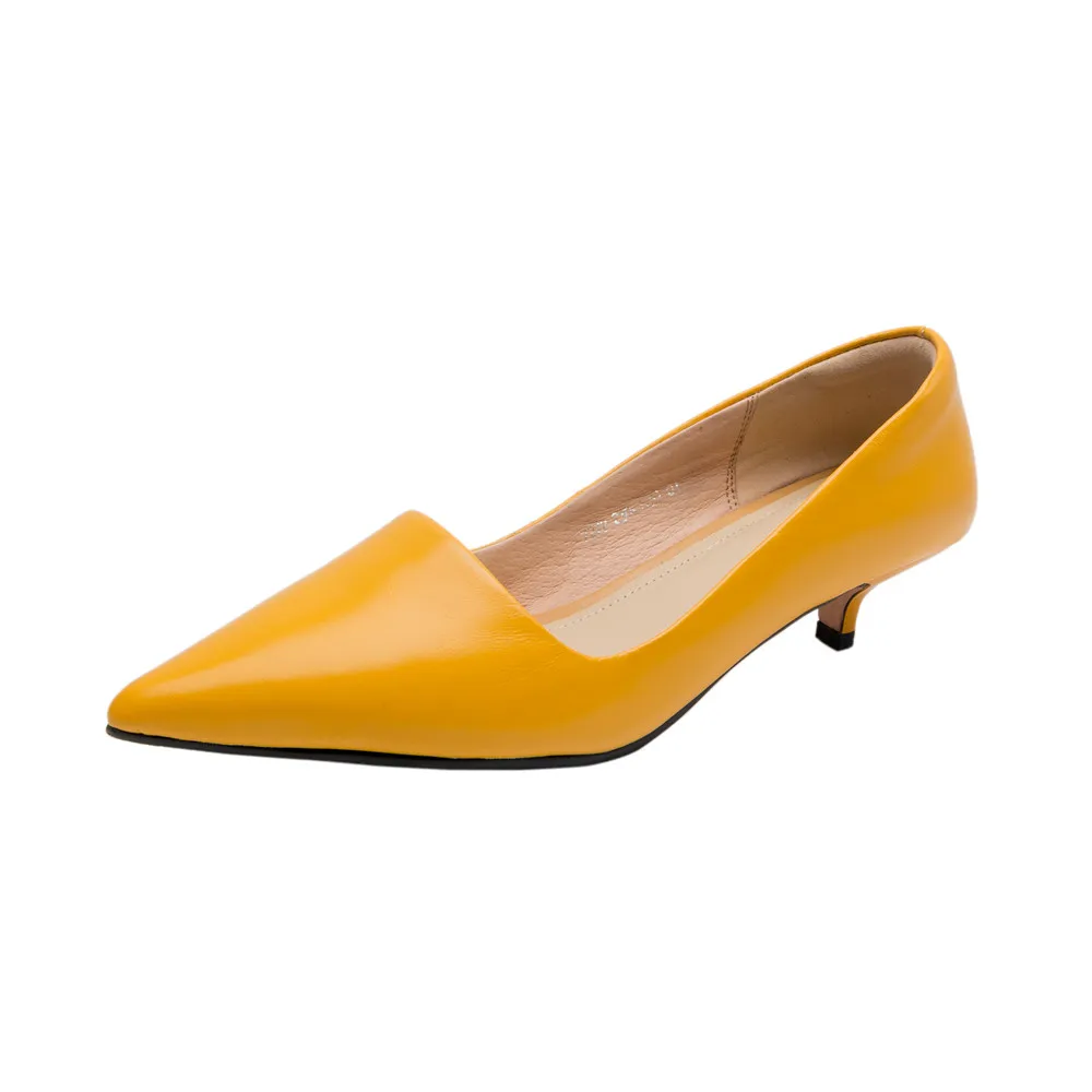 FEDONAS Sexy Women Pumps Pointed Toe Thin Heels Office Party Wedding Shoes Woman Cow Leather Basic Pumps Spring