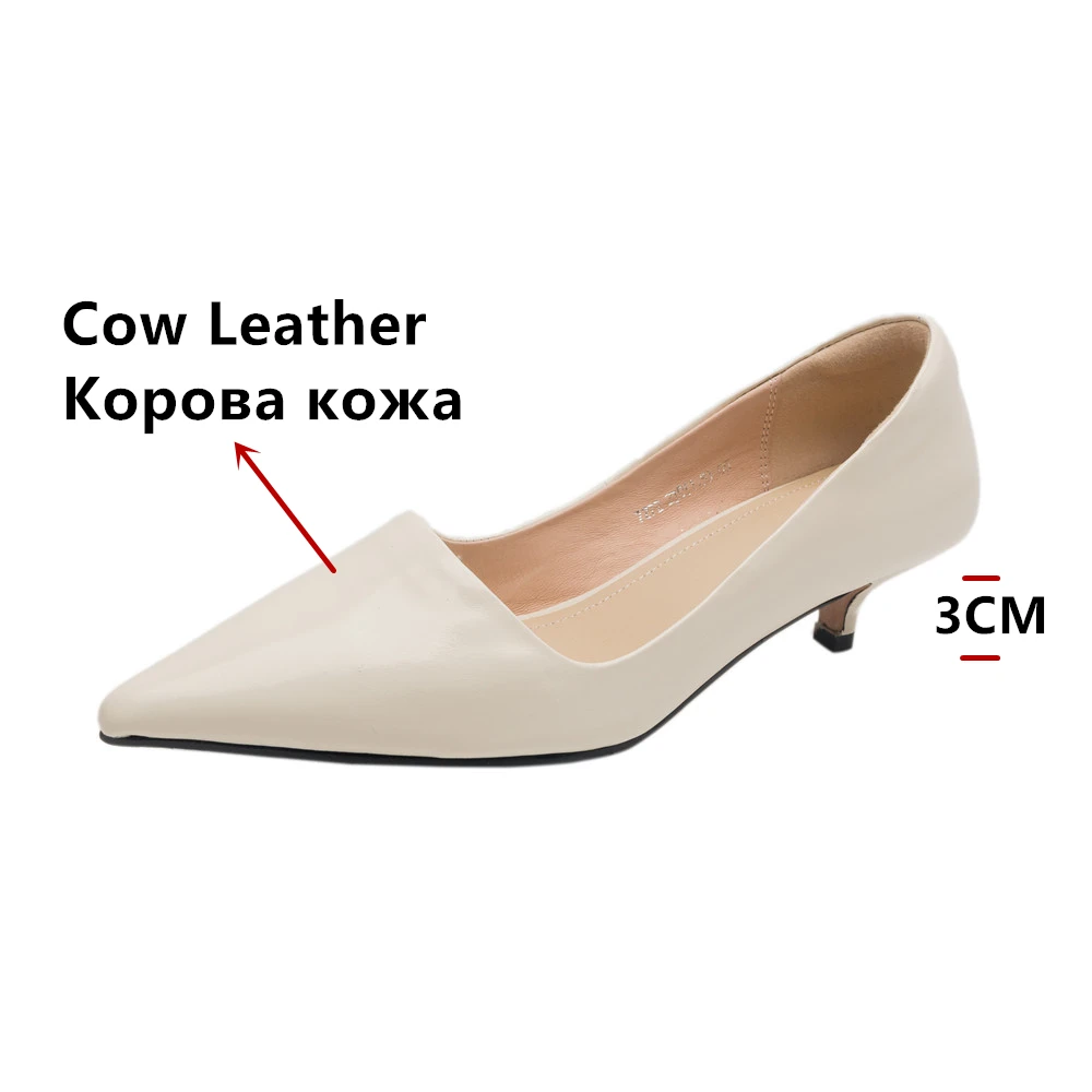 FEDONAS Sexy Women Pumps Pointed Toe Thin Heels Office Party Wedding Shoes Woman Cow Leather Basic Pumps Spring