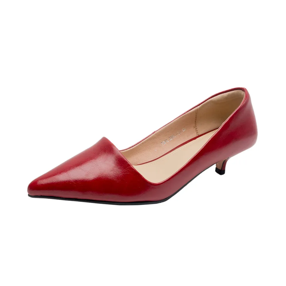 FEDONAS Sexy Women Pumps Pointed Toe Thin Heels Office Party Wedding Shoes Woman Cow Leather Basic Pumps Spring